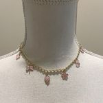 Handmade Pink and gold charm choker necklace Photo 0
