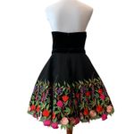 Jovani JVN  Womens Formal Dress 6 Cocktail Holiday Party Velvet Retro Embroider Photo 7