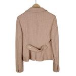 Loft Ann Taylor  Pink and Cream Tweed Wool Blend Blazer Jacket Size 2 Photo 2