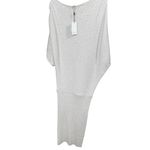 Reiss Penny Split Cold Shoulder Ribbed Knit Blouson Sweater Dress Size M New Photo 3