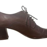 Caravelle Oxford Shoe Women 8 Brown Vintage Retro Curved Heel Career Leather Photo 0