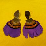 Federika Padula Double Feather Earrings Purple Photo 0