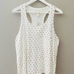 Madewell Flynn Racerback Pajama Tank Top White/Brown Sz Small Photo 0