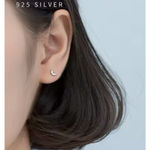 Boutique Dainty 925 Sterling Silver Mismatch‎ Moon Star Stud Earrings Photo 7