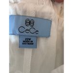 CeCe  Eyelet Midi A-Line Skirt Elastic Waist Lined Ivory White Women’s Plus 22W Photo 3