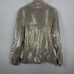 Serra Sequin Bomber Jacket Gold 90s Glam Aldi Tik Tok Viral Ladies Sz L Y2K NWT Photo 6