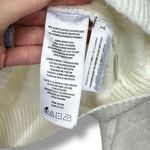 Calvin Klein Jeans Cream Ribbed Oversized Mock Neck Wide Sleeves Sweater Small Photo 6