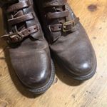 Free People  A.S. 98 Brown Leather Combat Boots Photo 6