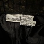 Newport News Vintage  Black Croc Embossed Genuine Leather Pants Tapered Leg Sz 10 Photo 3