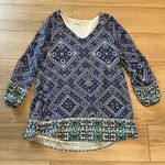 Lovers + Friends  Gracie Dress Blue Green Long Sleeve Cutout Shift Size M Photo 0