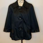 cj banks stretch cotton poplin jacket with oversized buttons X (14W) Photo 1
