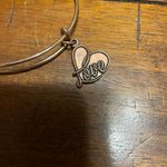 ALEX AND ANI Rose Gold Love Bangle Bracelet with Heart Charm Photo 1