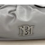 Badgley Mischka NWT  Wrapped Frame Clutch Vegan Faux Leather Grey Photo 2