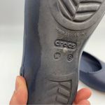Crocs Navy Blue Slip On Flats Womens Comfort Shoes Sling Back Rubber Womens 6 Photo 5