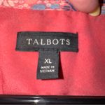 Talbots  Women's XL Pink Floral Print Long Sleeve Ruffle Blouse Top Photo 4