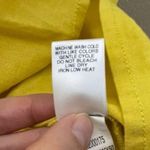 Chelsea and Violet  Linen Dress Size Large Ruffle Open Back Celery Yellow New Photo 7