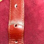 Cartier Vintage  Burgundy Suede Bag w/ Leather Trim & Logo Emboss Crossbody Photo 10