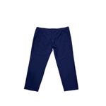 Eileen Fisher  Navy Blue Pull-on Ankle Pants 3X Plus Elastic Preppy Classic Photo 2