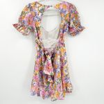 Hello Molly  Womens Cottagecore Boho Open Back Floral Spring Katie Mini Dress M Photo 12