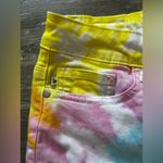 Judy Blue Women's Tie-Dye Shorts - Pink, Yellow, Blue, Stretch Denim 2XL Photo 2