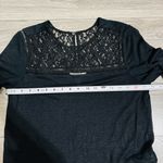 Rebecca Taylor  Women Black Lace 100% Linen Long Sleeve Blouse Size S Photo 9