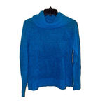 Loft  Women’s Blue Cowl Neck Pullover Sweater Size XS Long Sleeve Cozy Knit Comfy Photo 1