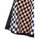 Romwe Black Checkered Pleated Mini Skirt Ring Zipper Streetwear Punk Rave Photo 3