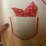 Leslie Fay Vintage Dress with Rope Belt and Pocket Kerchief Red and White Photo 2