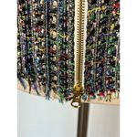 Ramy Brook  Jacket Women Small Black Tweed Leather Sleeve And Trim Full Zip Retro Photo 9