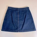 Topshop Moto Blue Denim Mini Skirt With Buttons Women’s Size 30 Photo 1