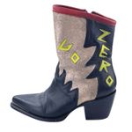 Mezcalero $450 Let's Go Dance Western Cowboy Graphic Glitter Metallic Boots Sz 8 Photo 0