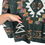 Tivoli of Ireland Western Aztec Cardigan Sweater Angora Blend Western Womens Sm Green Photo 1