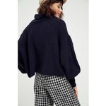 Free People Cowl Neckline Be Yours Pullover Chunky Knit Sweater Black Sz Medium Photo 11