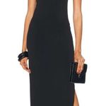 Coperni Feather Boa Jersey Midi Dress in Black 42 New Womens Backless Size undefined Photo 0