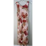 Paper Heart Anthropologie Pink Floral Sleeveless Linen Midi Dress Size MED NWT Photo 8