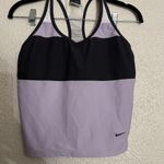 Nike Dri-FIT Swoosh Bra Tank Top in Lilac grey and white size medium Photo 0