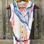 Vintage 1970’s Blouse With Waist Belt Multiple Size M Photo 0