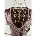 POL short sleeve v neck crushed velvet mauve t shirt size medium Photo 9