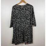 Hayden  Womens‎ Black Leopard Asymmetrical Flounce Hem Dress Sz L Oversized Flowy Photo 12