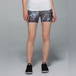 Lululemon What The Sport Short Floral Sport Tranquil Blue Dashing Purple Sz 6 Photo 1