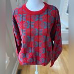 Vintage 70’s Aspen Ski Red Blue Intarsia Pattern Crewneck Sweater Sz XL Photo 8