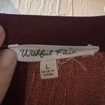 Wishful park Women’s  maroon gold long Sleeve sheer tunic Photo 2