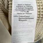 J.Crew Waffle Knit Cotton Pullover Thermal Top Beige Long Sleeve Womens Size L Photo 3