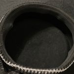 Elegant Black Fascinator with Veil Bow accent silver trim no brand clean Photo 7