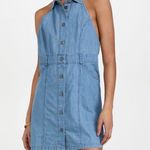 Free People Sami Denim Halter Mini Dress Blue Size XS NWT Photo 0