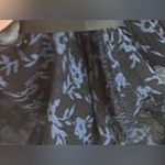 EXPRESS Floral Blue and Black Sheer Women's Top by Size XS Photo 1