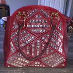 Maroon Rhinestone Shoulder Purse Red Photo 1