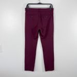 Paige Womens Ponte Trousers Size 30 Deep Red Velvet Slim Pants M807374-5755 Photo 3