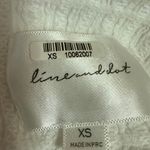 Line and Dot Fall For You White Long Puff Sleeve V-neck Button Crop Blouse Top XS Photo 2