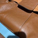 Valentina Fiore Italian Leather Cognac Messenger Slouch Bag Tan Photo 12